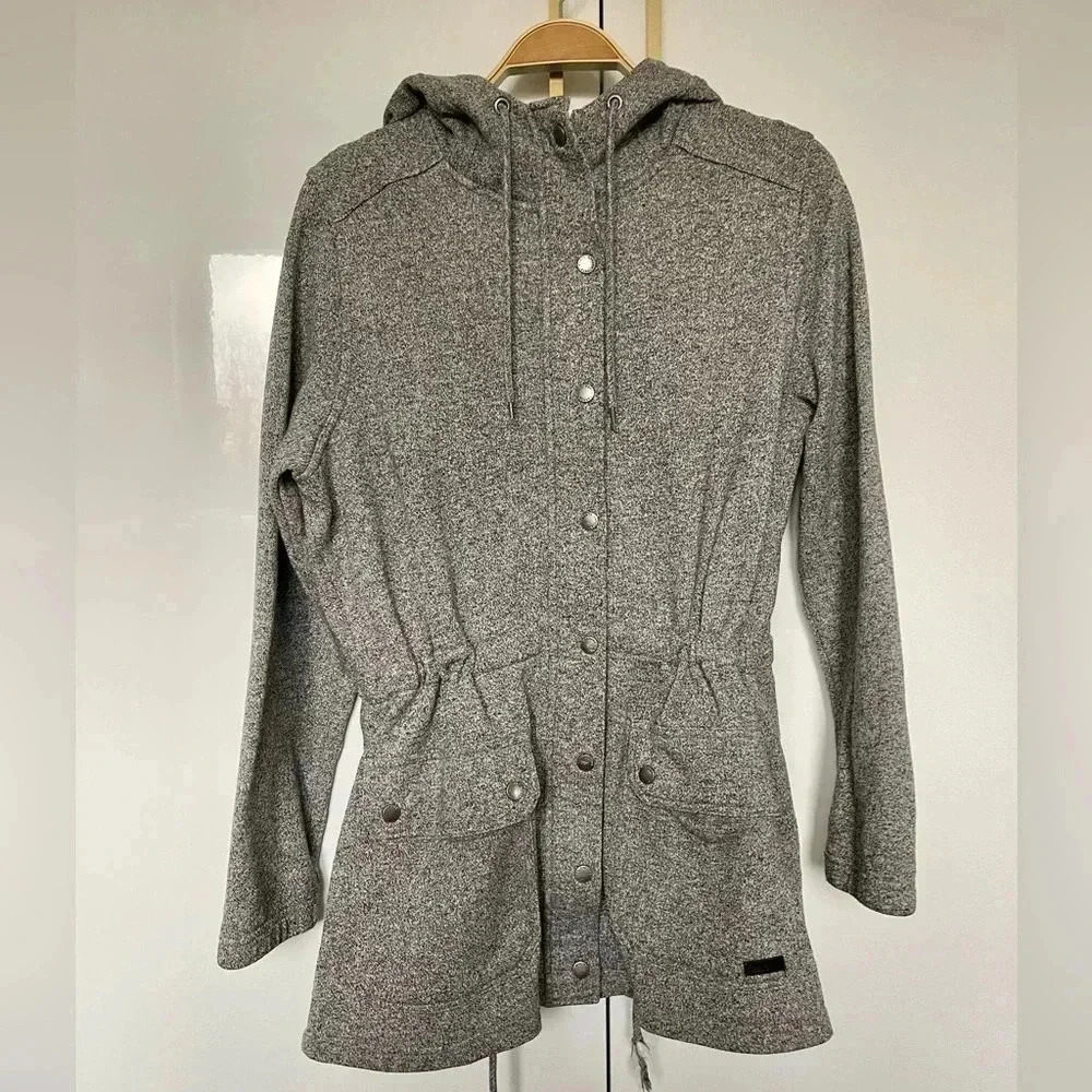 Roots  100% cotton light coat gray hoodie size Large